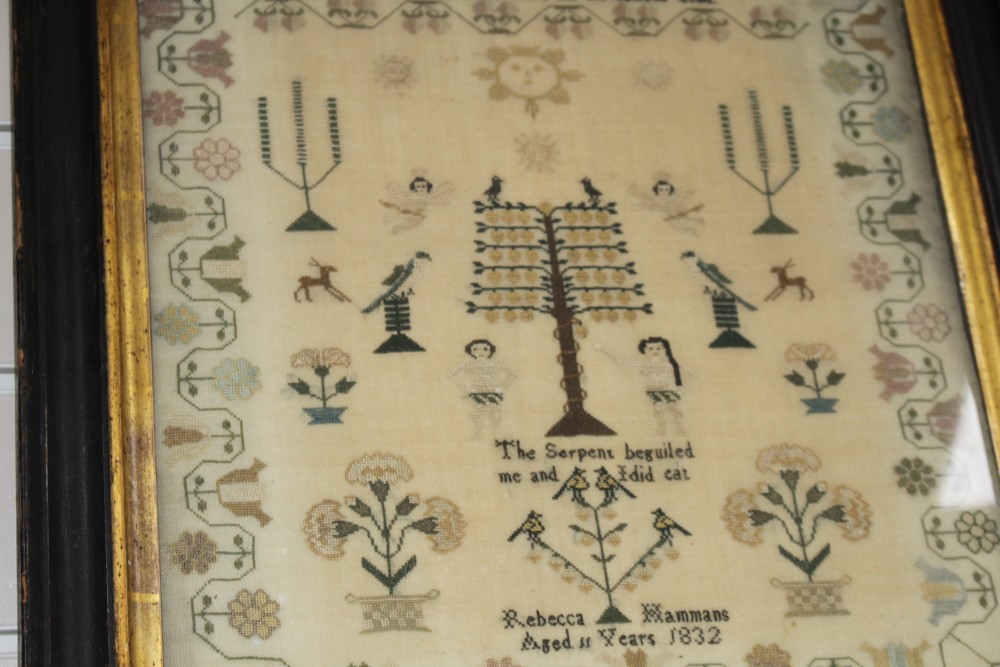 A William IV needlework sampler, by Rebecca Hammans